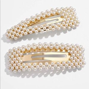 Pearly Clip Barrette Set